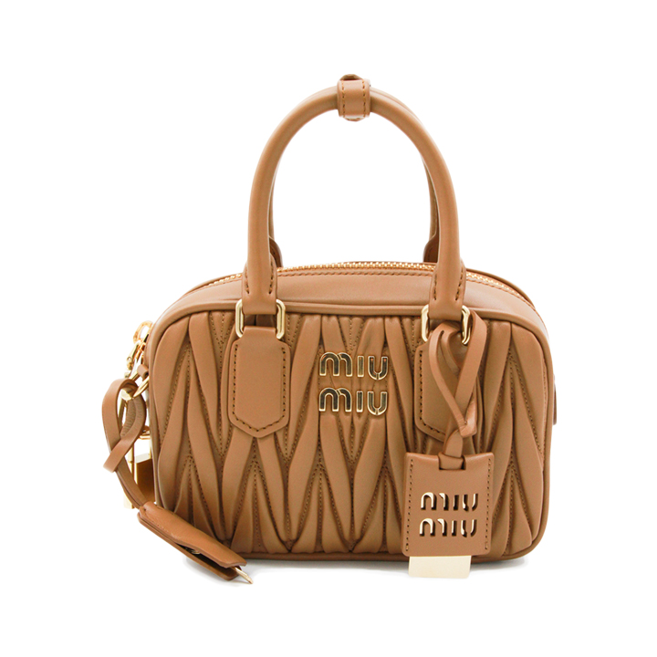 ◆당일◆26SS 마틀라세 금장 로고 나파 레더 토트/크로스백 카라멜 5BB123 AN88 F098L