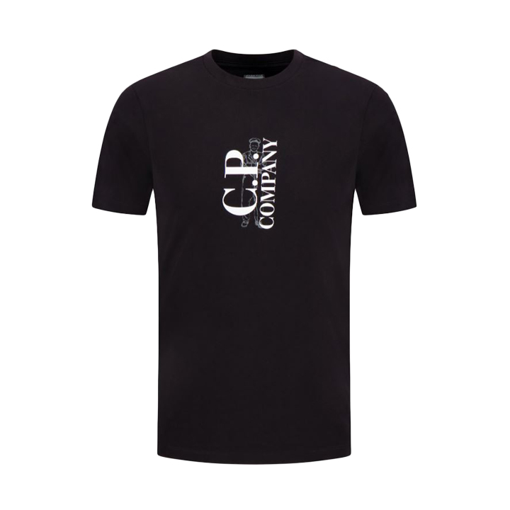 ◆당일◆26SS 버티컬 로고 프린트 반팔 티셔츠 블랙 20CMTS084A 005100W 999