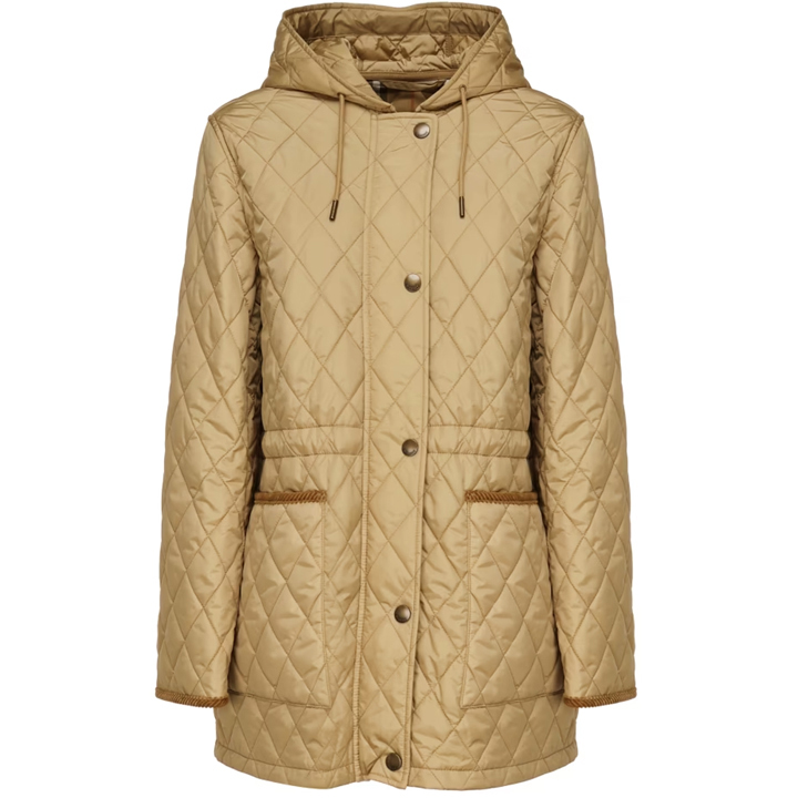 ◆당일◆25FW 브롬리 BROMLEY 다이아몬드 퀄팅 후드 자켓 베이지 8113254