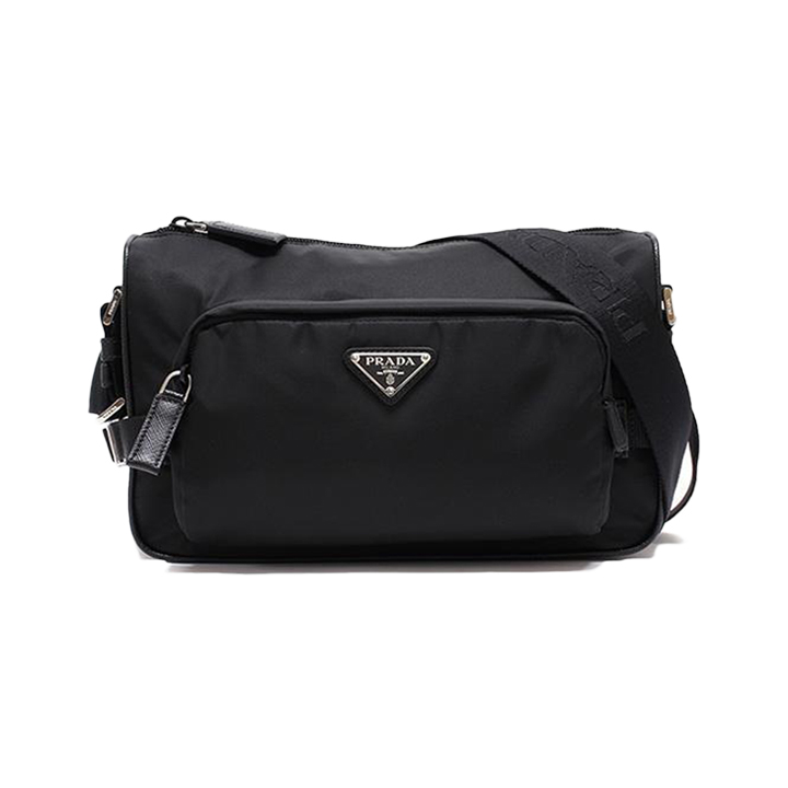 ◆당일◆26SS 삼각 로고 미디엄 나일론 숄더백 블랙 2VH192 2DMG F0002