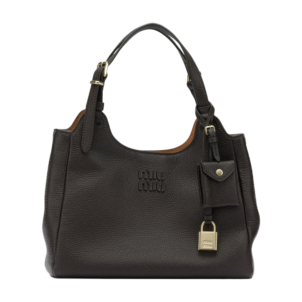 26SS 자수 로고 레더 토트/크로스백 파파야 5BA304 2IFL F0ZKS