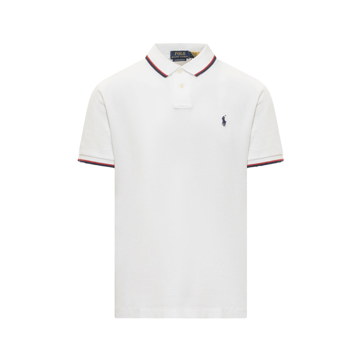 ◆당일◆26SS 포니 자수 커스텀 슬림핏 폴로 티셔츠 화이트 710842621 002