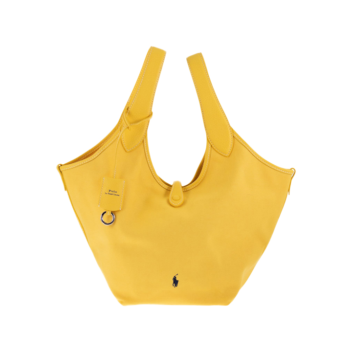 ◆당일◆26SS 포니 로고 자수 플레이 캔버스 토트백 옐로우 428967740 004