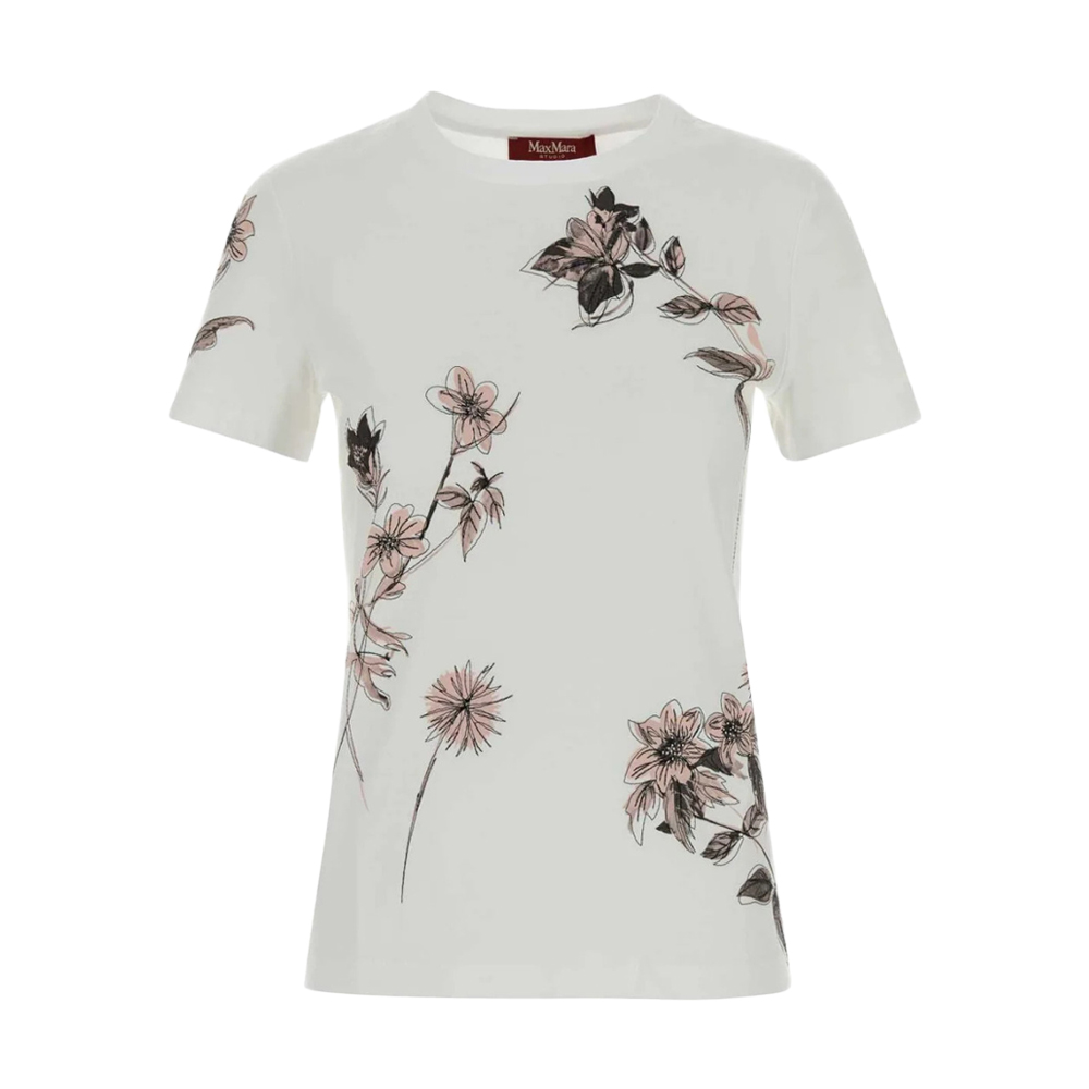 26SS MSTPUGNALE 라인스톤 로고 티셔츠 화이트 2616971011 005