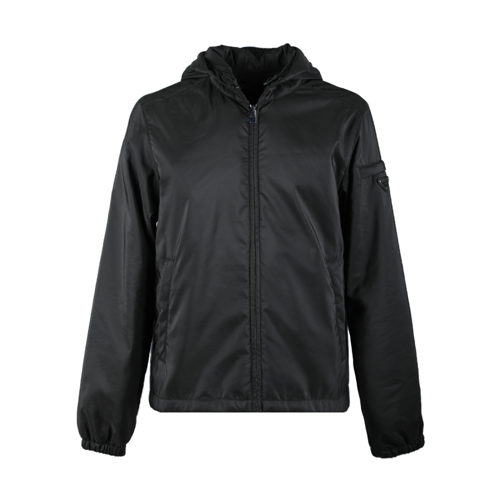 26SS 삼각로고 경량 후드 패딩 자켓 블랙 SGM242 106O F0002