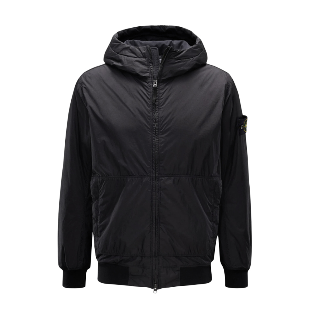 26SS 와펜 패치 가먼트다이드 클링클랩스 후드자켓 블랙 L1S15 4100110 S0A23 V0029