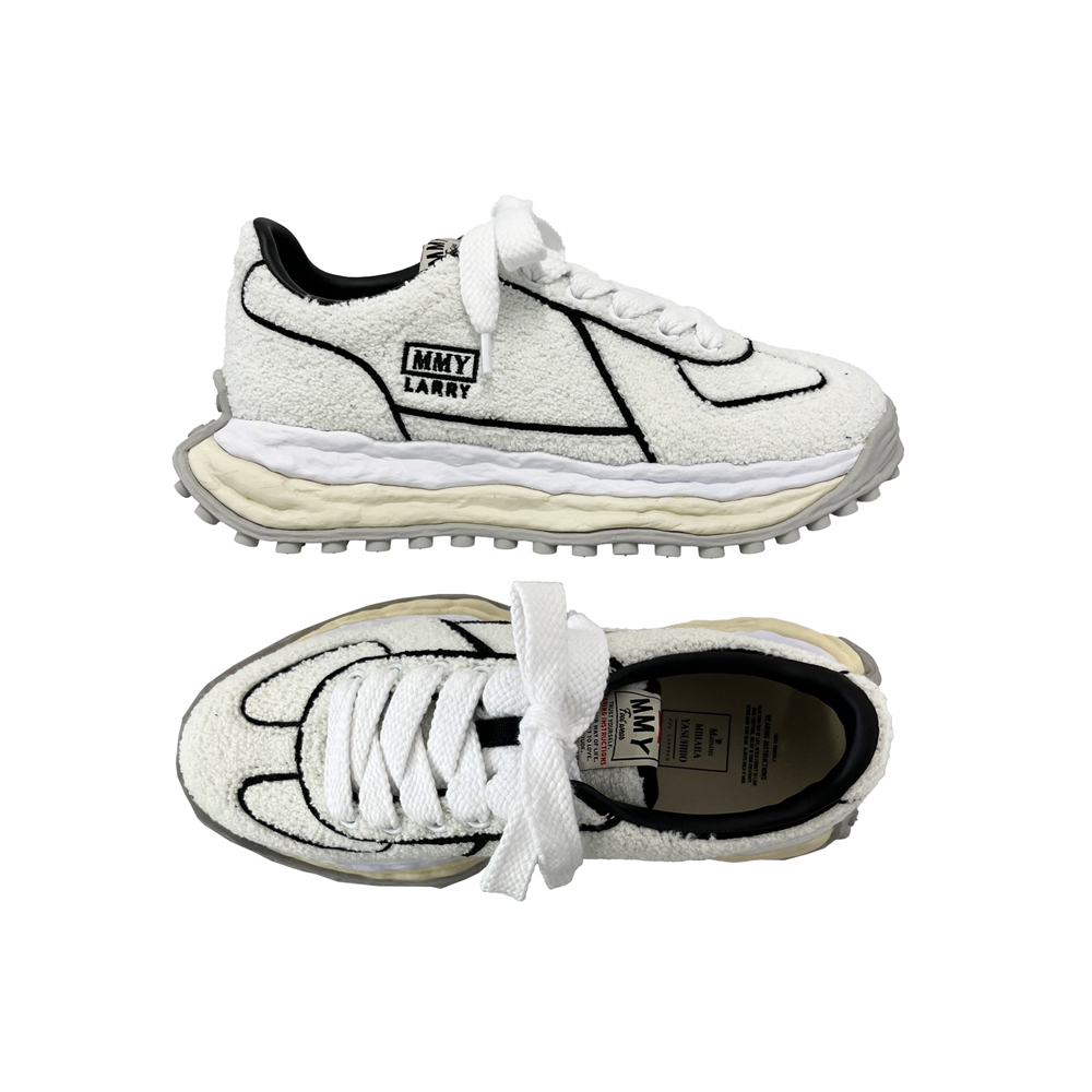 26SS 래리 OG 셔닐 엠브로이더리 캔버스 로우 스니커즈 화이트 A16FW712 WHITE