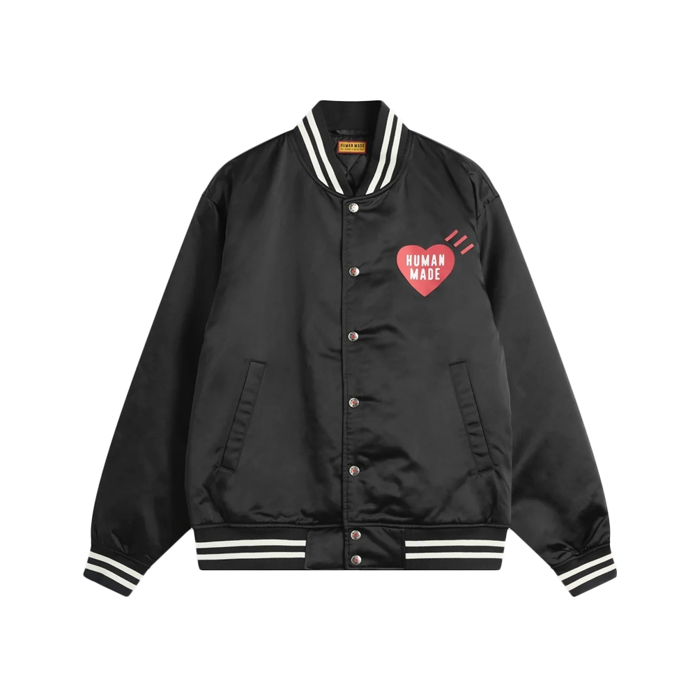 26SS 하트 로고 스타디움 자켓 블랙 HM30JK038 BLACK