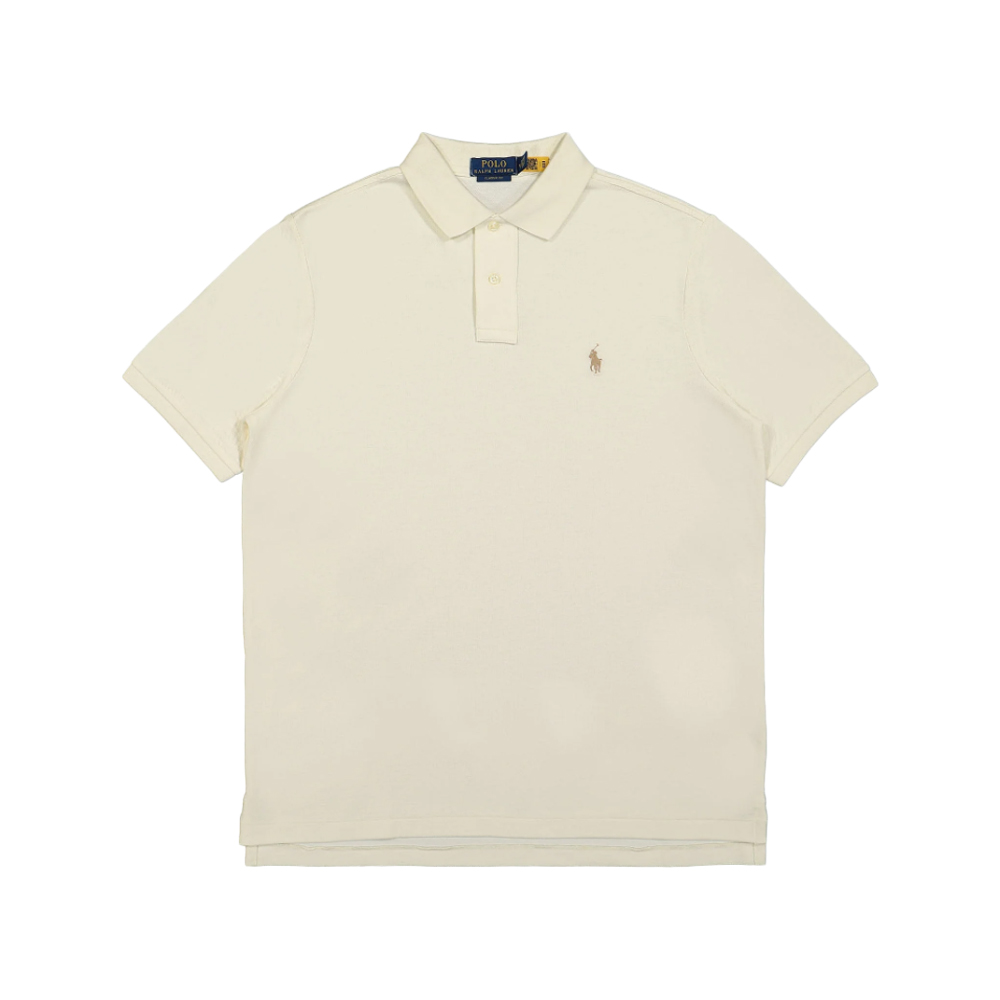 26SS 포니 자수 로고 클래식핏 폴로 티셔츠 크림 710534735 420