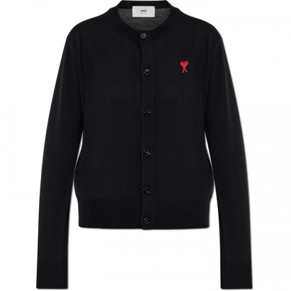 ◆당일◆25SS 하트 로고 크루넥 가디건 블랙 FKC211 KN0025 001