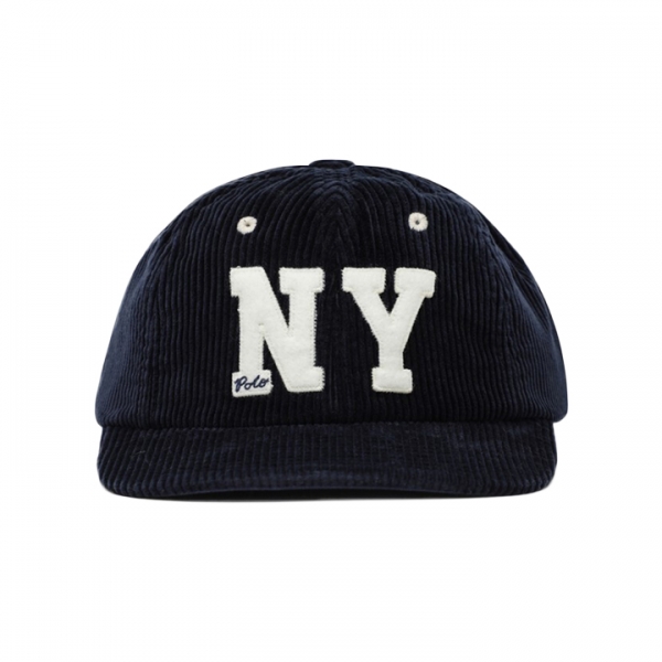 ◆당일◆25FW NY 패치 코듀로이 어센틱 볼캡 네이비 710979197 001
