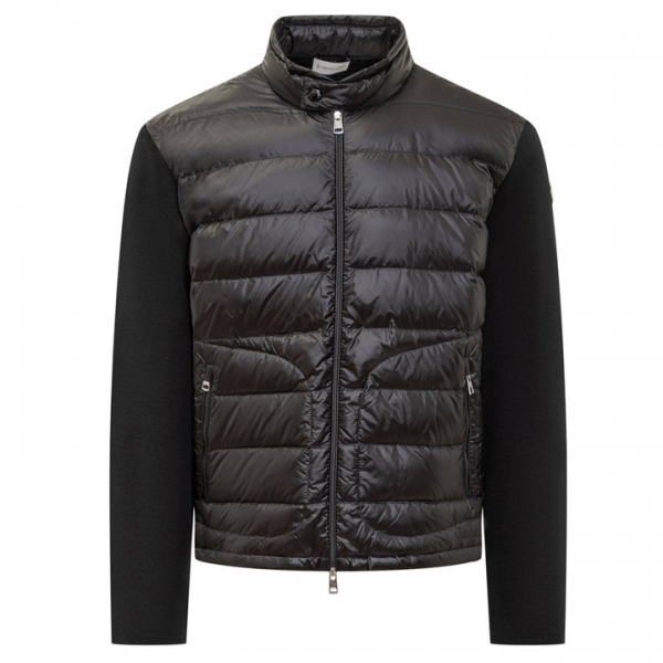 ◆당일◆25SS 로고 패치 니트 믹스 패딩 자켓 블랙 9B000 16 M1131 999