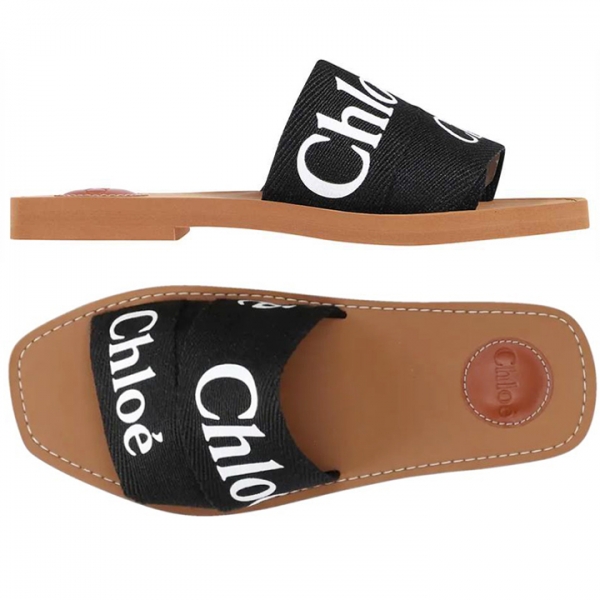 ◆당일◆25SS 우디 로고 스트랩 샌들 블랙 CHC22U188Z3 001