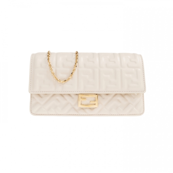 ◆당일◆26SS FF 로고 바게트 체인 월렛 숄더&크로스백 아이보리 8M0498 AAJD F0VWM