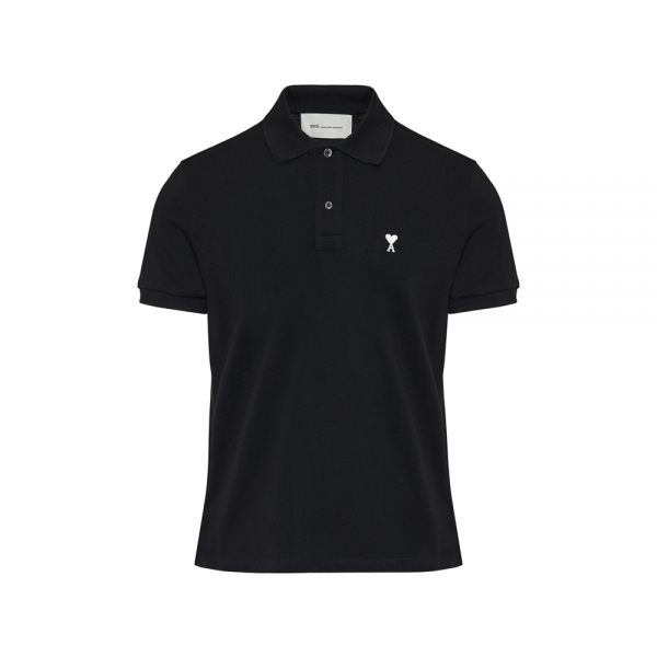 26SS 하트 스몰 로고 카라 티셔츠 블랙 HPL411 760 045