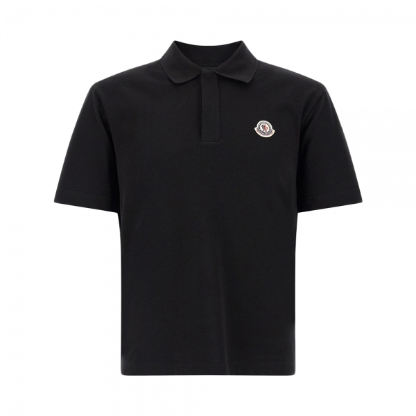 26SS 로고 패치 숄더 스티치 폴로 티셔츠 블랙 8A000 24 89A16 999