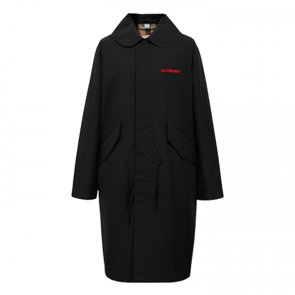 ◆당일◆25FW 버우드 VERWOOD 후디 롱 피쉬테일 코트 블랙 8084228