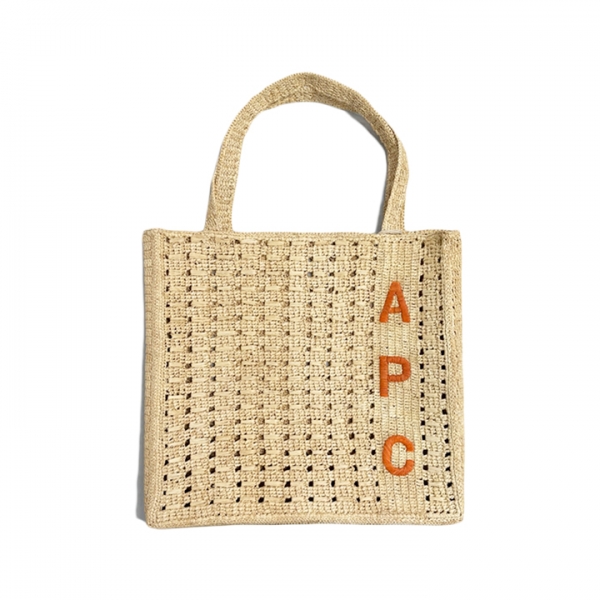 ◆당일◆26SS 준 JUNE 내추럴 로고 토트백 오렌지 RAAAI F67048 BME