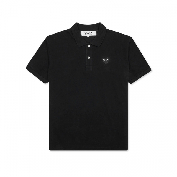 ◆당일◆26SS 블랙 하트 와펜 카라 티셔츠 블랙 AX-T066-051-1