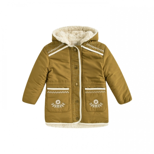 ◆키즈◆키즈 필레모나 시어링 코트 올리브 25F_C0304 OLIVE