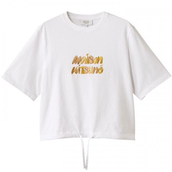 ◆당일◆25SS 버블 로고 드로스트링 티셔츠 화이트 OW00120KJ0119 P100