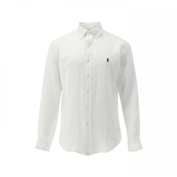 26SS 포니 자수 커스텀핏 린넨 셔츠 화이트 710966294 506