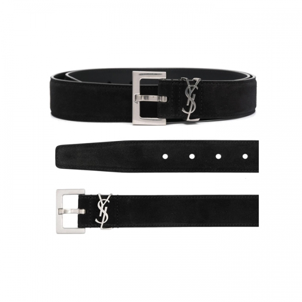 ◆당일◆26SS 모노그램 스웨이드 로고 벨트 블랙 634440 C0X0E 1000