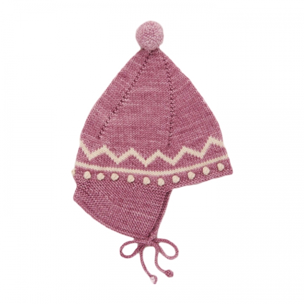 ◆키즈◆키즈 지그재그 포인티 피크 비니 앤틱로즈 K1222W25 670