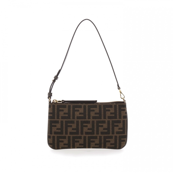 ◆당일◆26SS FF 자카드 바게트 파우치백 브라운 8M0536 A98P F1GL7