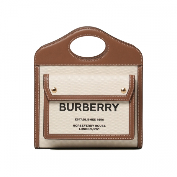 ◆당일◆26SS 로고 미니 포켓 토트&크로스백 네추럴브라운 8039361