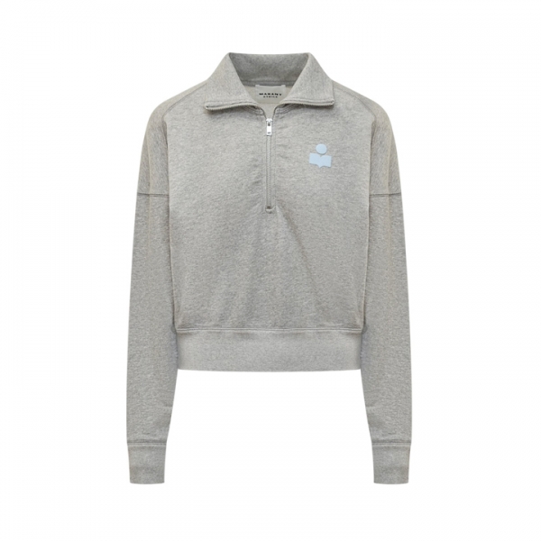 ◆당일◆25FW 로스 ROSS 하이넥 반집업 맨투맨 그레이/아이스블루 SW0093FA A1M07E GYIB