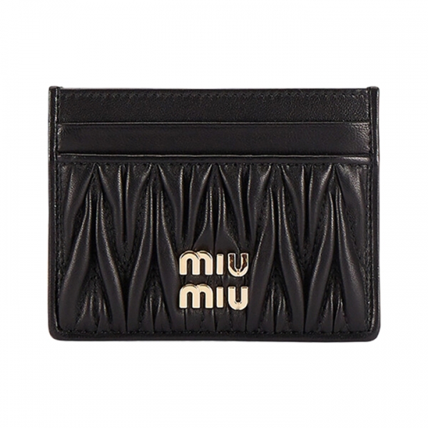 ◆당일◆26SS 마틀라세 금장 로고 카드지갑 블랙 5MC076 AFPP F0002