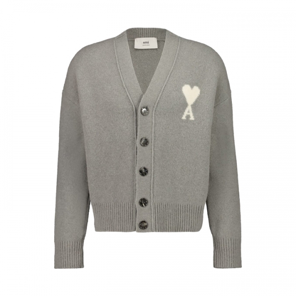 ◆당일◆25FW 빅하트 로고 알파카 가디건 그레이 UKC365 KN0135 058
