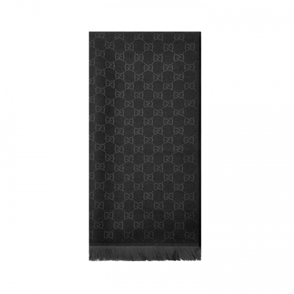 ◆당일◆26SS GG 자카드 울 머플러 블랙/그레이 848507 3G200 1063