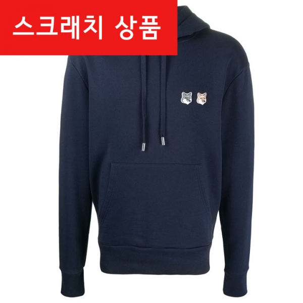 ◆스크래치◆더블 폭스 패치 후드티 네이비 EU00353KM0001 NA