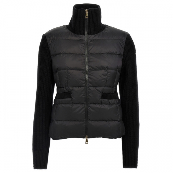 ◆당일◆24FW 여성 로고 패치 니트 패딩자켓 블랙 9B000 33 M1241 999