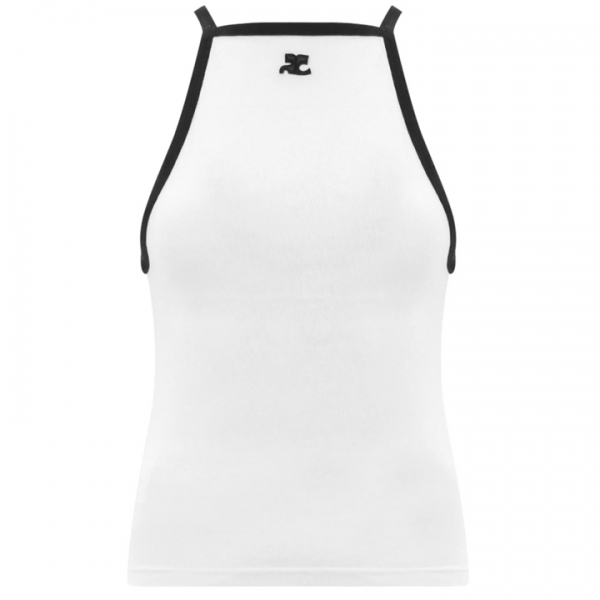 ◆당일◆23SS 로고 패치 슬리브리스 탑 헤리티지화이트 123JTO145JS0070 0098