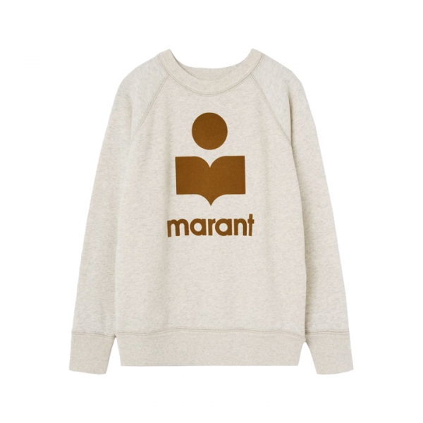 ◆당일◆26SS 밀리니 MILLYNY 벨벳 로고 맨투맨 에쿠르/카멜 SW0160FA A1M07E ECCA