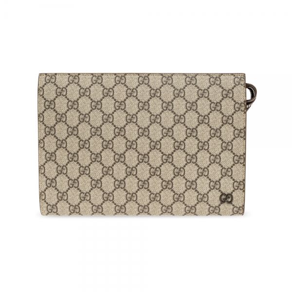 26SS GG 슈프림 스몰 클러치백 베이지/브라운 768255 FACQC 9773