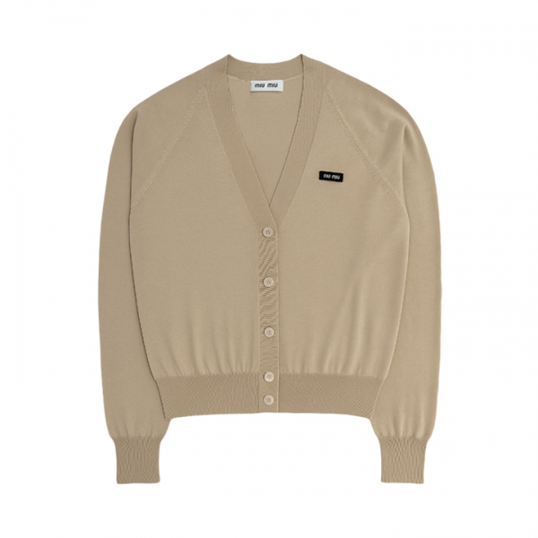 ◆당일◆25FW 로고 캐시미어 실크 가디건 알비노 화이트 MMF706 12PZ F0627