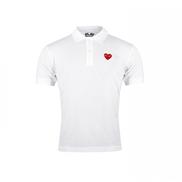 ◆당일◆26SS 레드 와펜 카라 티셔츠 화이트 AX-T006-051-5