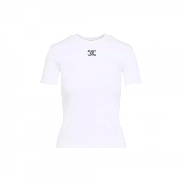 26SS 트리오페 자수 로고 티셔츠 화이트 RX0IX1407 01MA