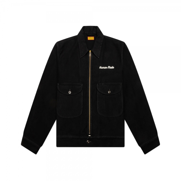 26SS 프린트 자수 집업 워크자켓 블랙 HM30JK009 BLACK