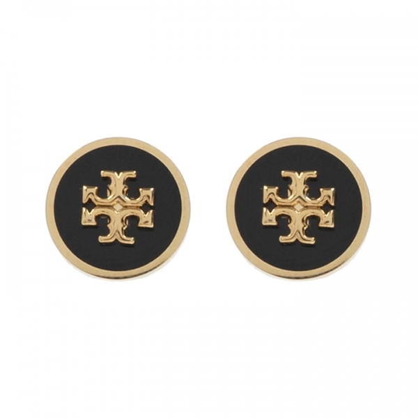 ◆당일◆26SS 키라 에나멜 로고 서클 이어링 골드/블랙 90547 720