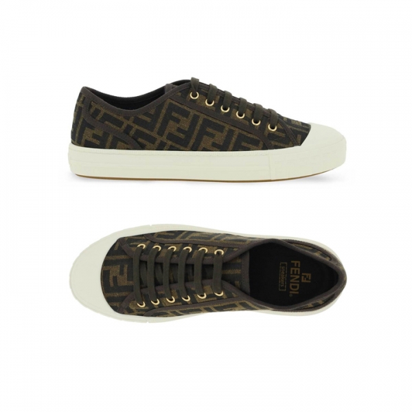 ◆당일◆26SS 자카드 FF 로고 스니커즈 블랙 8E8325 AJZX F0R7V