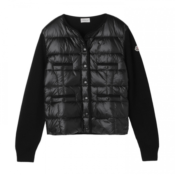 ◆당일◆25FW 로고 패치 니트 믹스 패딩자켓 블랙 K2 093 9B000 26 M1131 999