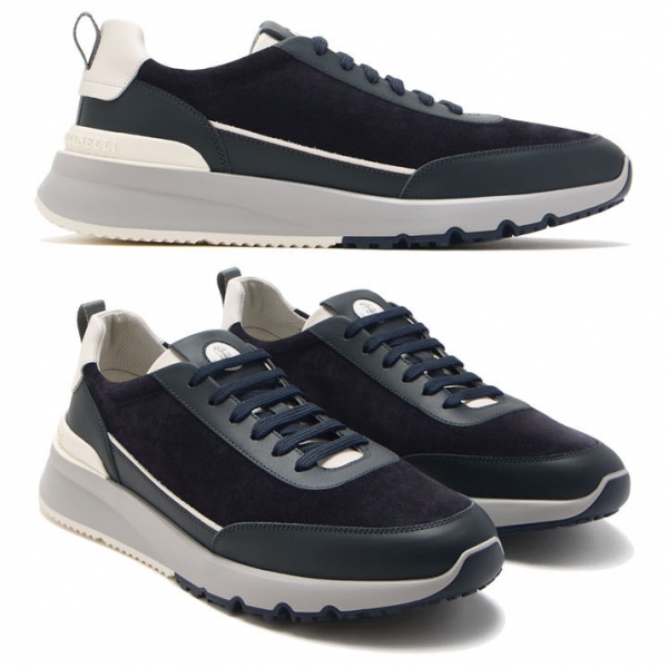 ◆당일◆25SS 로고 엠보싱 스니커즈 네이비 MZUSGGO278 CJV06