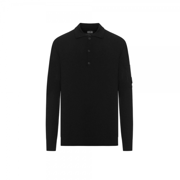 ◆당일◆25FW 렌즈 와펜 폴로 니트 블랙 19CMKN038A 005528A 999