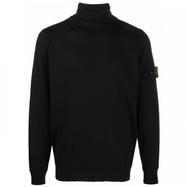 ◆13주년◆와펜 패치 터틀넥 니트 다크네이비 7515527C4 V0020