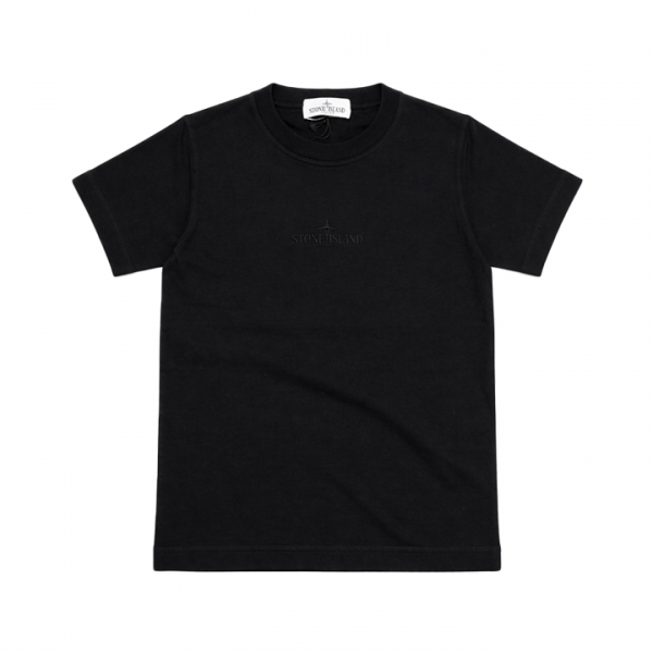 ◆키즈◆여성 로고 자수 반팔 티셔츠 블랙 L1S16 2100006 S0050 V0029
